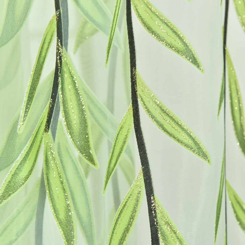 Transparente Gardine mit Weidenblatt-Muster – Voile, lichtdurchlässig