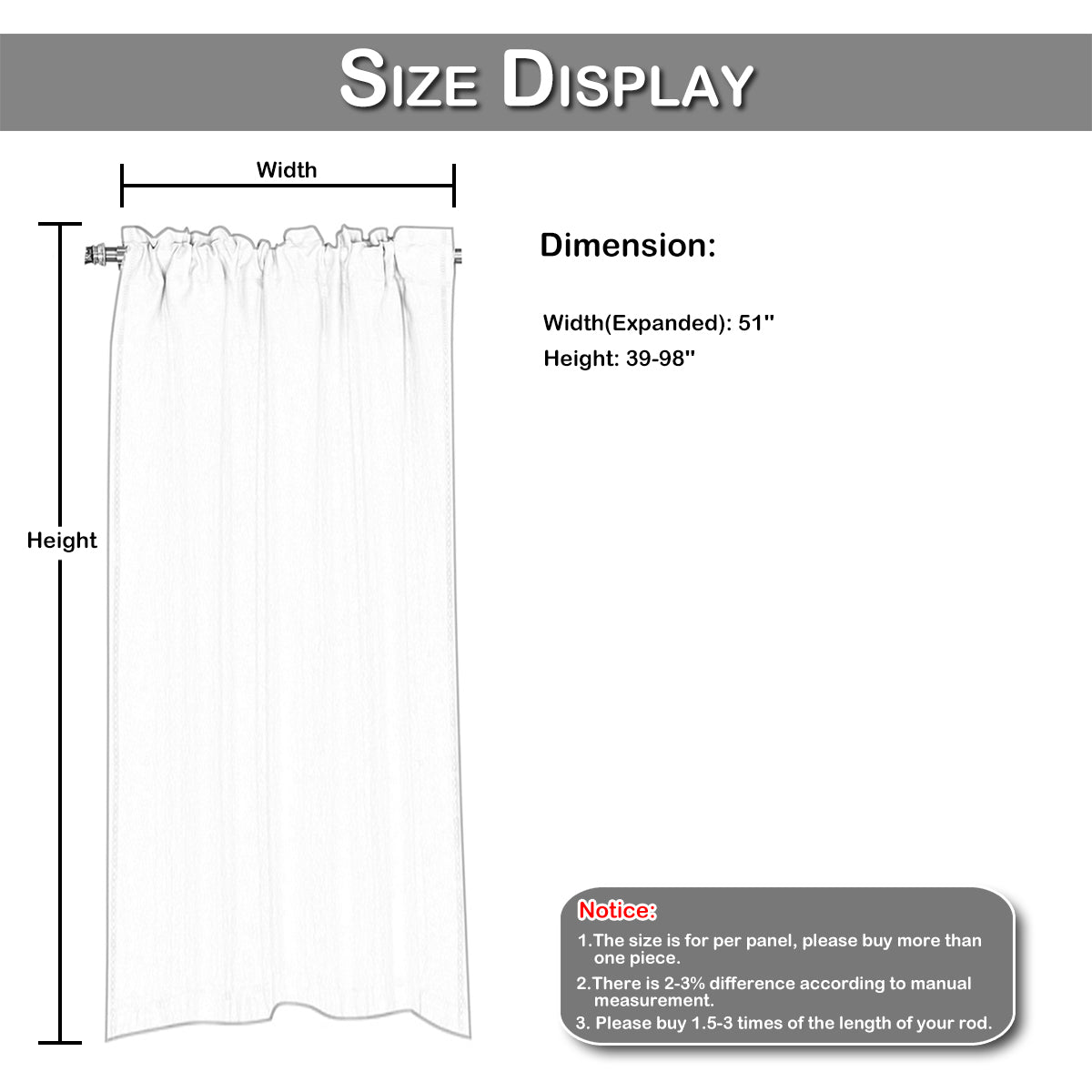 1 Panel Vintage Buff Window Sheer Drapes