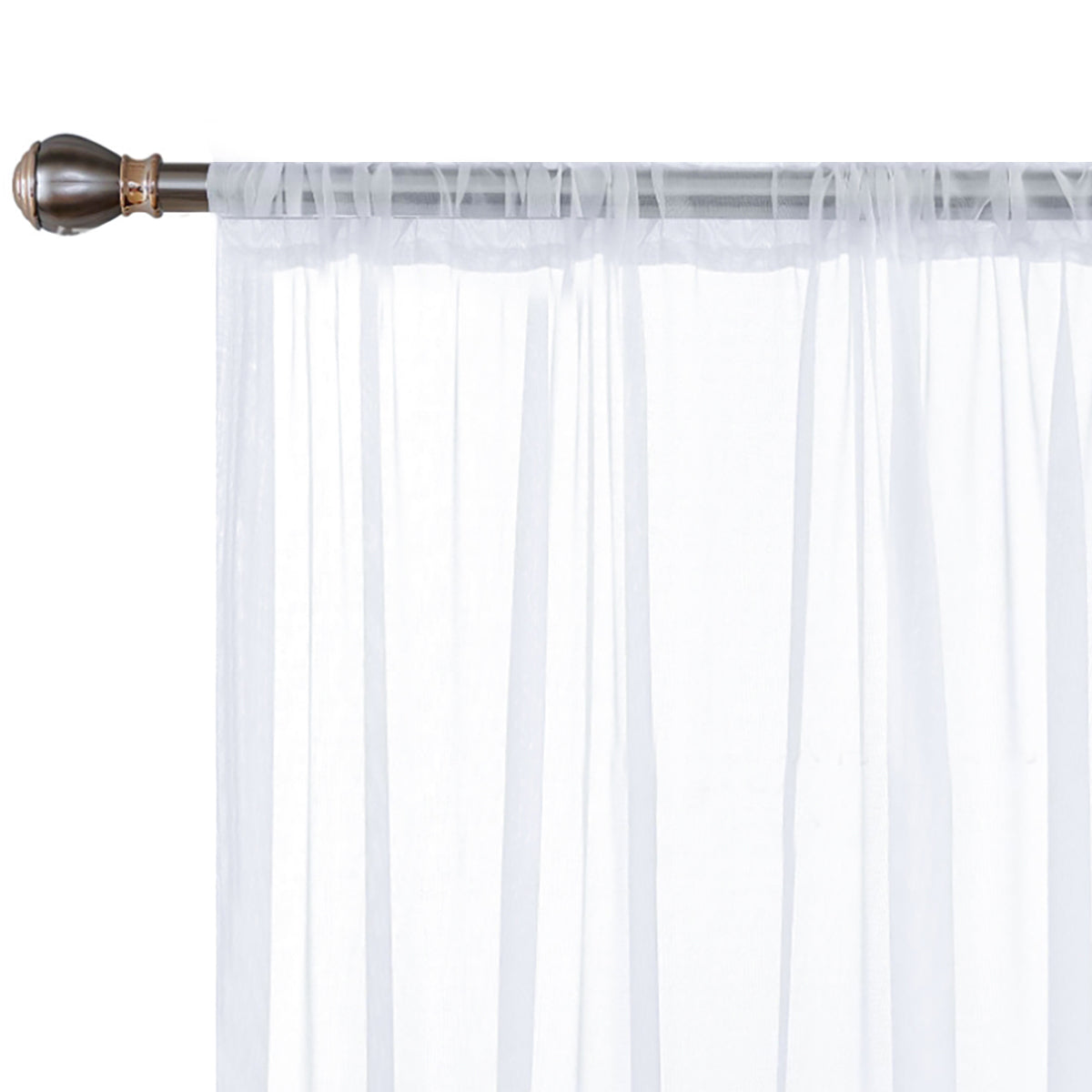 Transparente Gardine Voile Tüll Halbtransparent Stangentasche 1 Panel wählbar