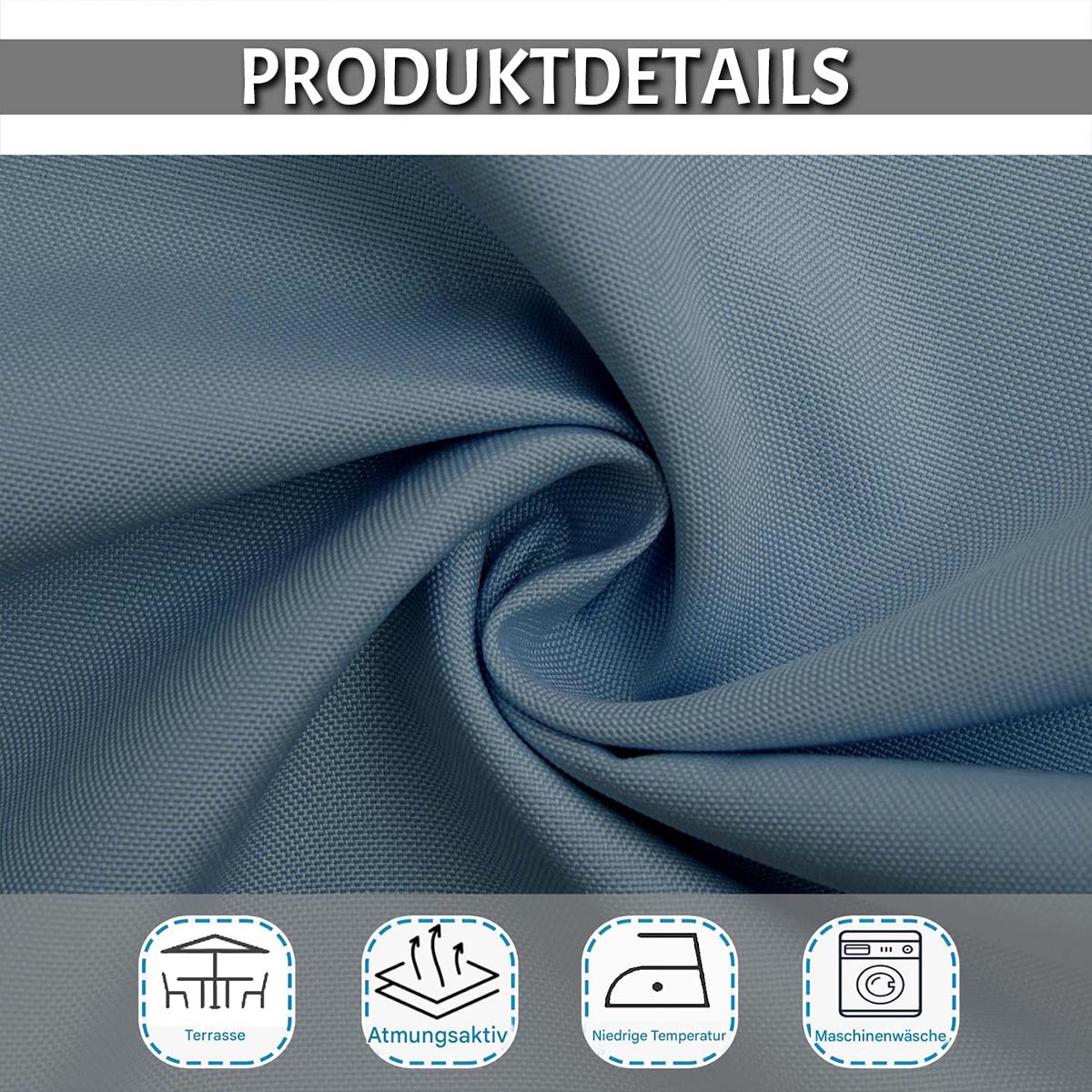 Rideau extérieur imperméable à œillets, protection thermique et occultant, 5 coloris