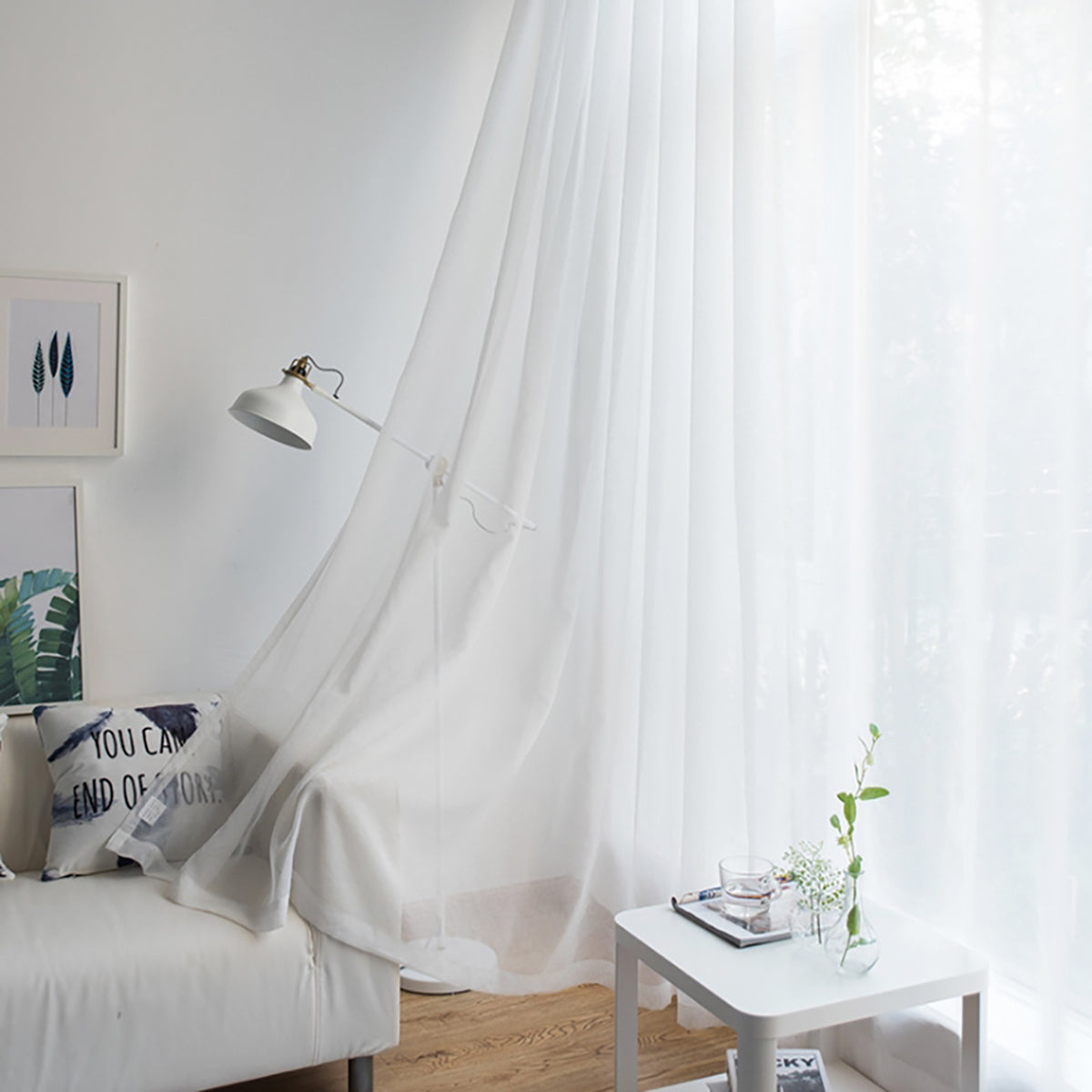 Transparente Gardine Voile Tüll Halbtransparent Stangentasche 1 Panel wählbar