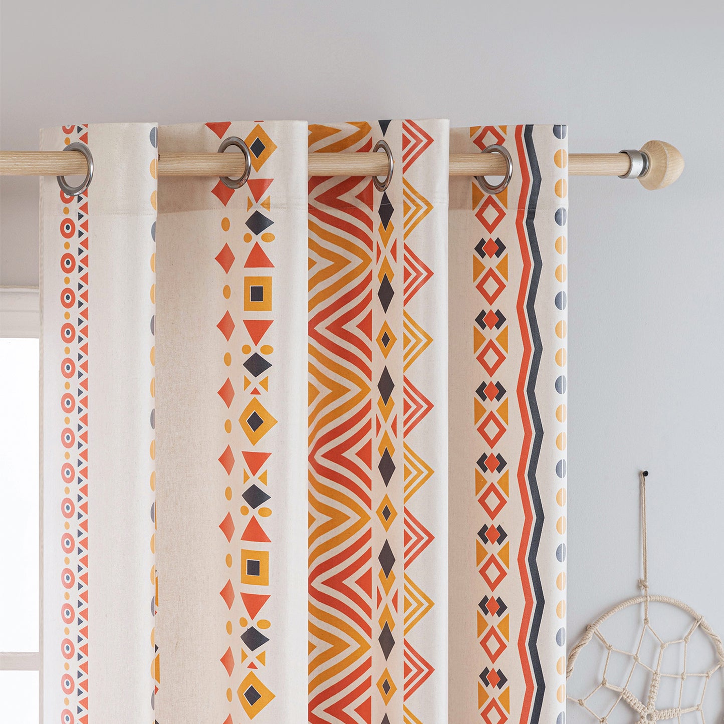 Patio Waterproof Outdoor Curtain Eyelet 2 Panels