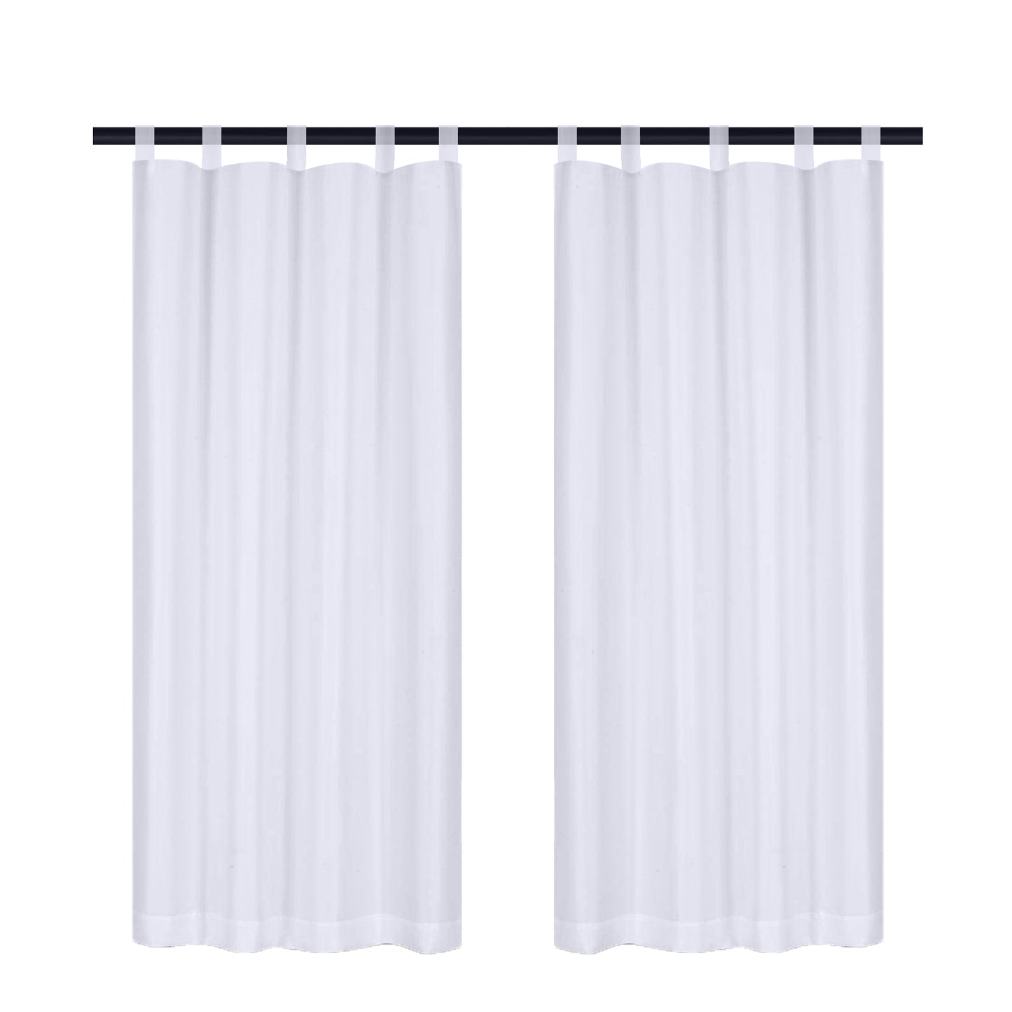 Outdoor Gardine – Wasserdichtes Voile, Tap Top, Weiß, 132 cm Breite