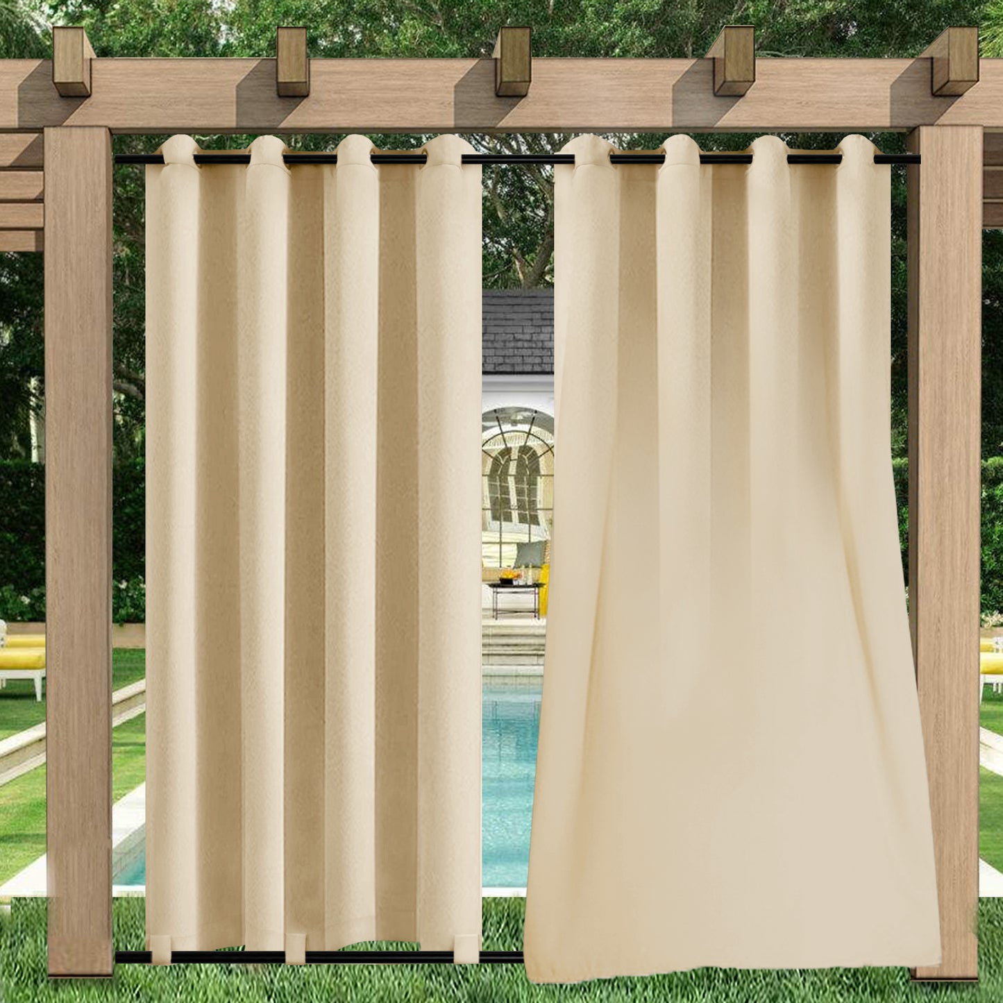Outdoor Vorhang Wasserdicht und Winddicht Wärmedämmend 1 Panel