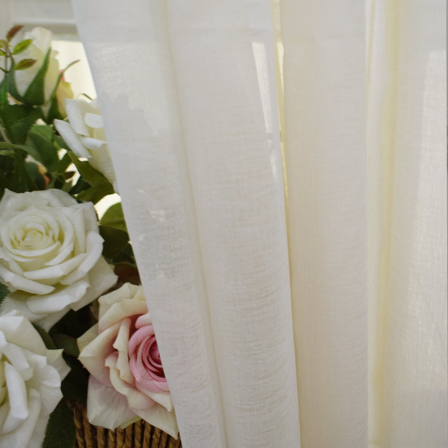 Outdoor Gardine wasserdicht – Transparenter Voile für Terrasse und Garten, 6 Farben