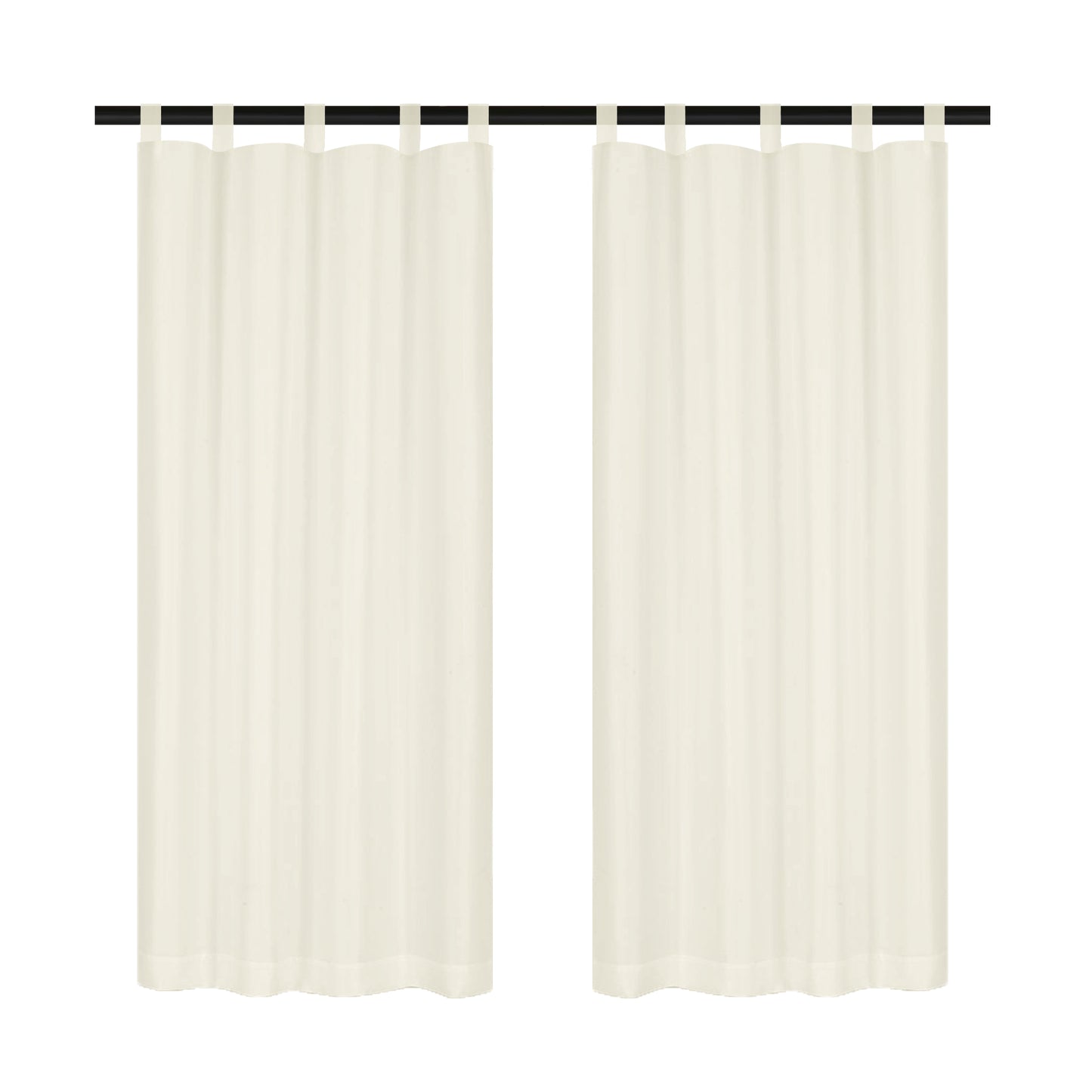 Outdoor Gardine – Wasserdichtes Voile, Tap Top, Weiß, 132 cm Breite
