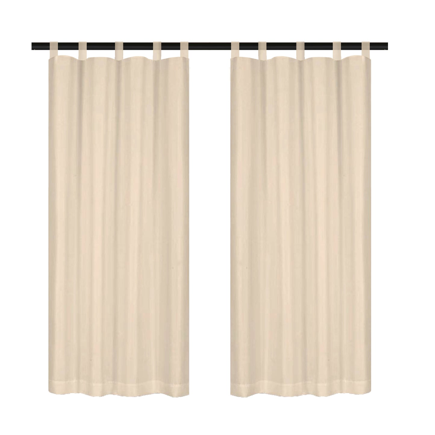 Outdoor Gardine – Wasserdichtes Voile, Tap Top, Weiß, 132 cm Breite