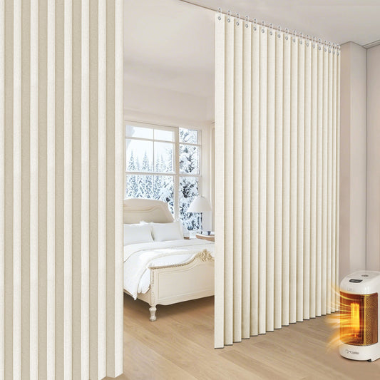 Extra Wide Linen Look Curtain · Waterproof · Indoor and Outdoor