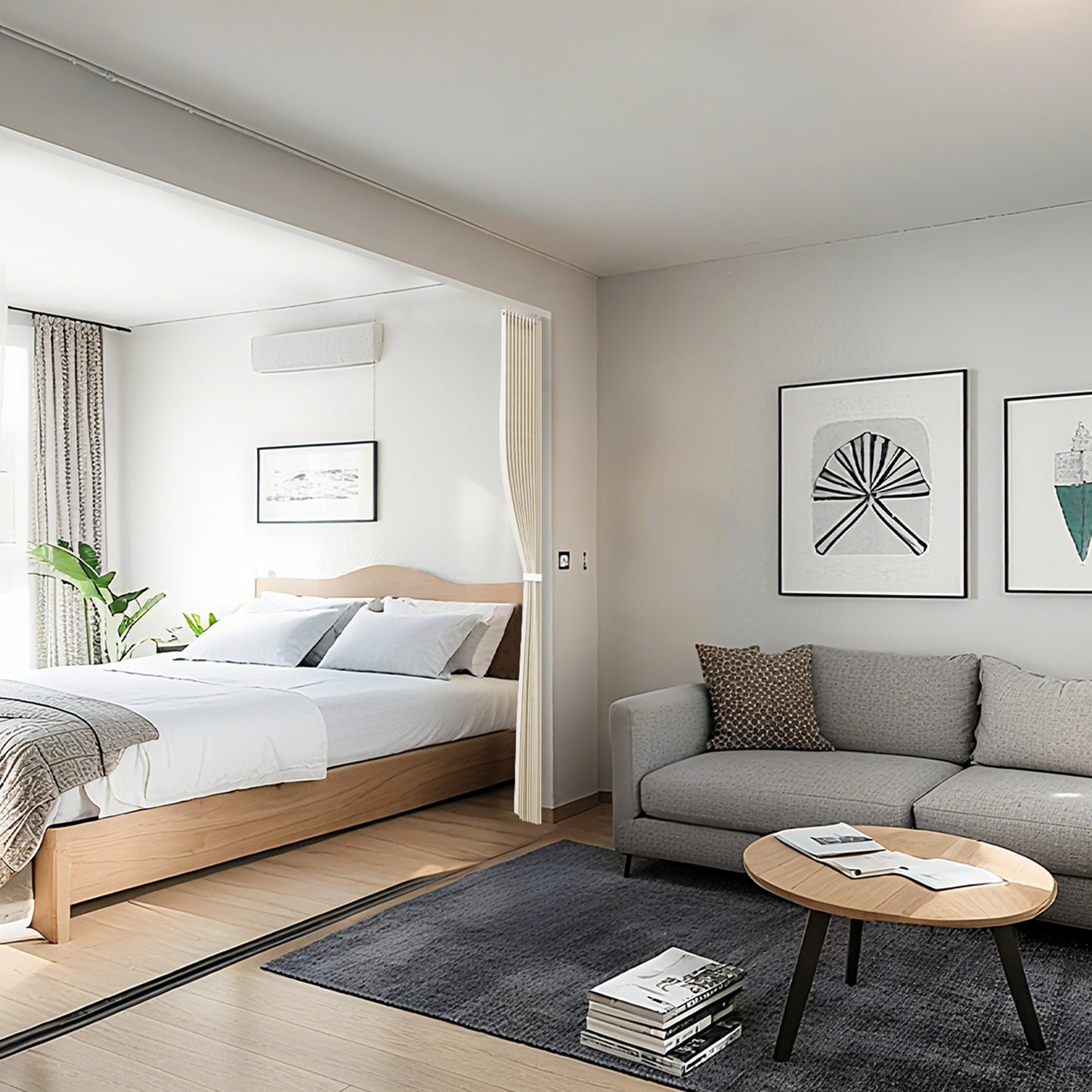 Extra Breite Leinenoptik-Vorhang · Wasserdicht · Indoor und Outdoor