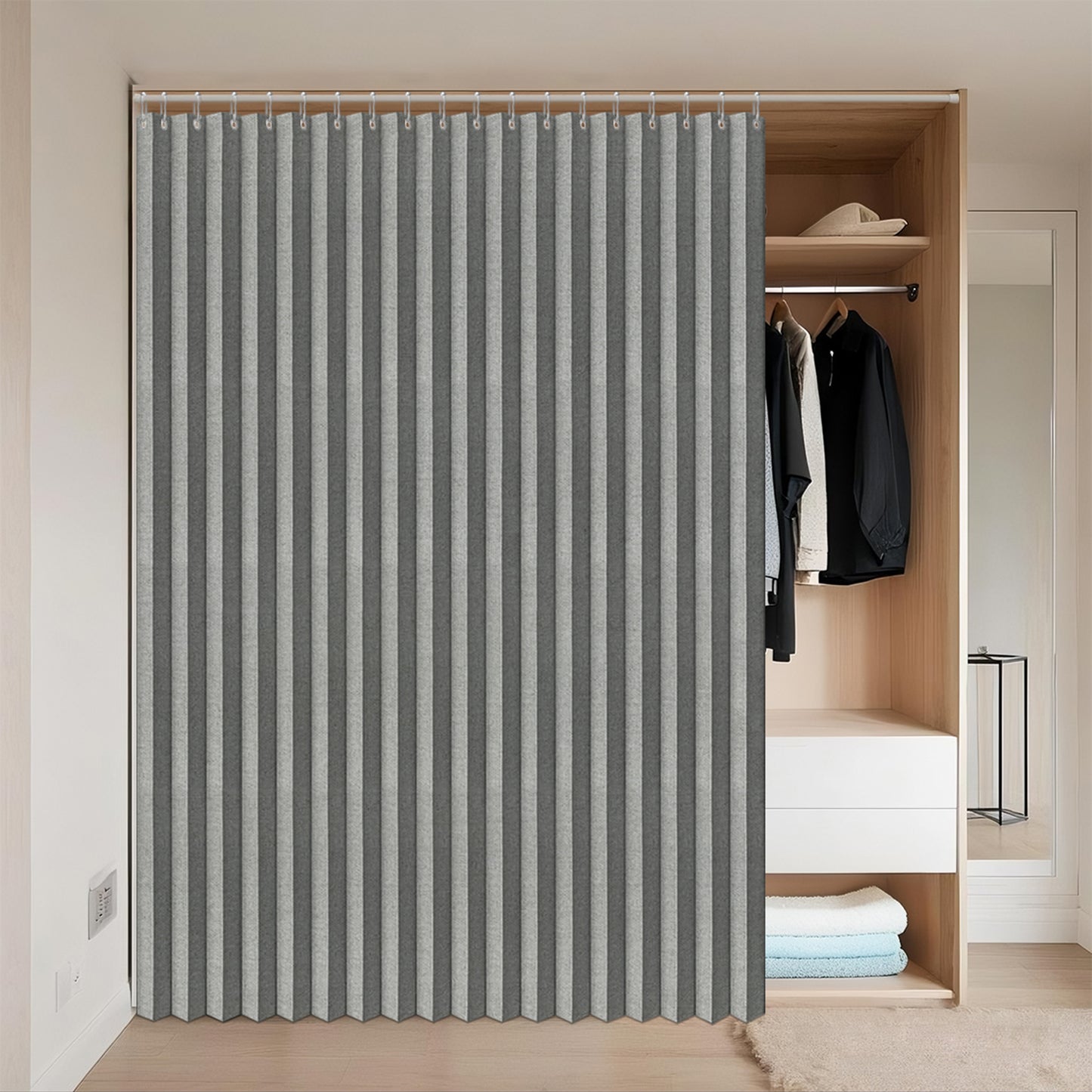 Extra Breite Leinenoptik-Vorhang · Wasserdicht · Indoor und Outdoor