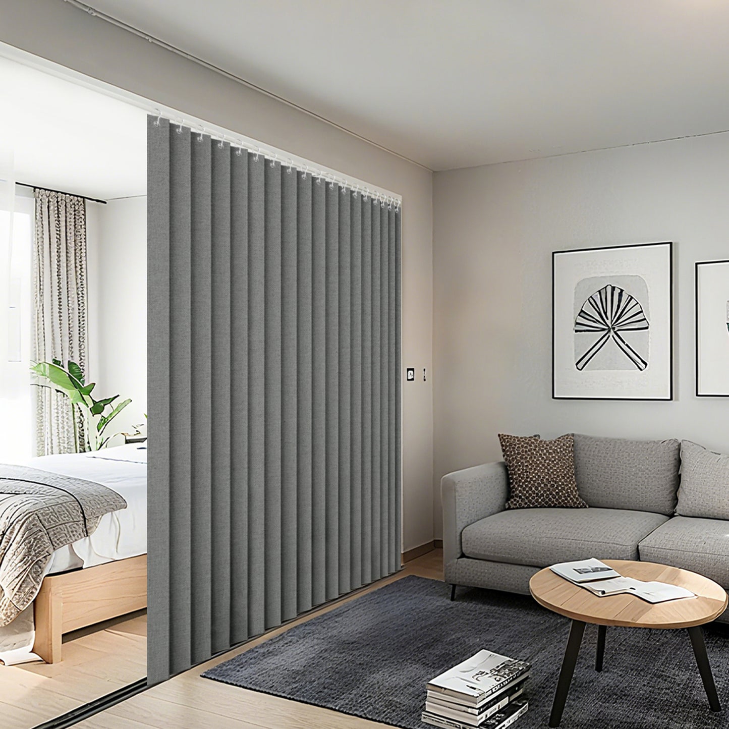 Extra Breite Leinenoptik-Vorhang · Wasserdicht · Indoor und Outdoor