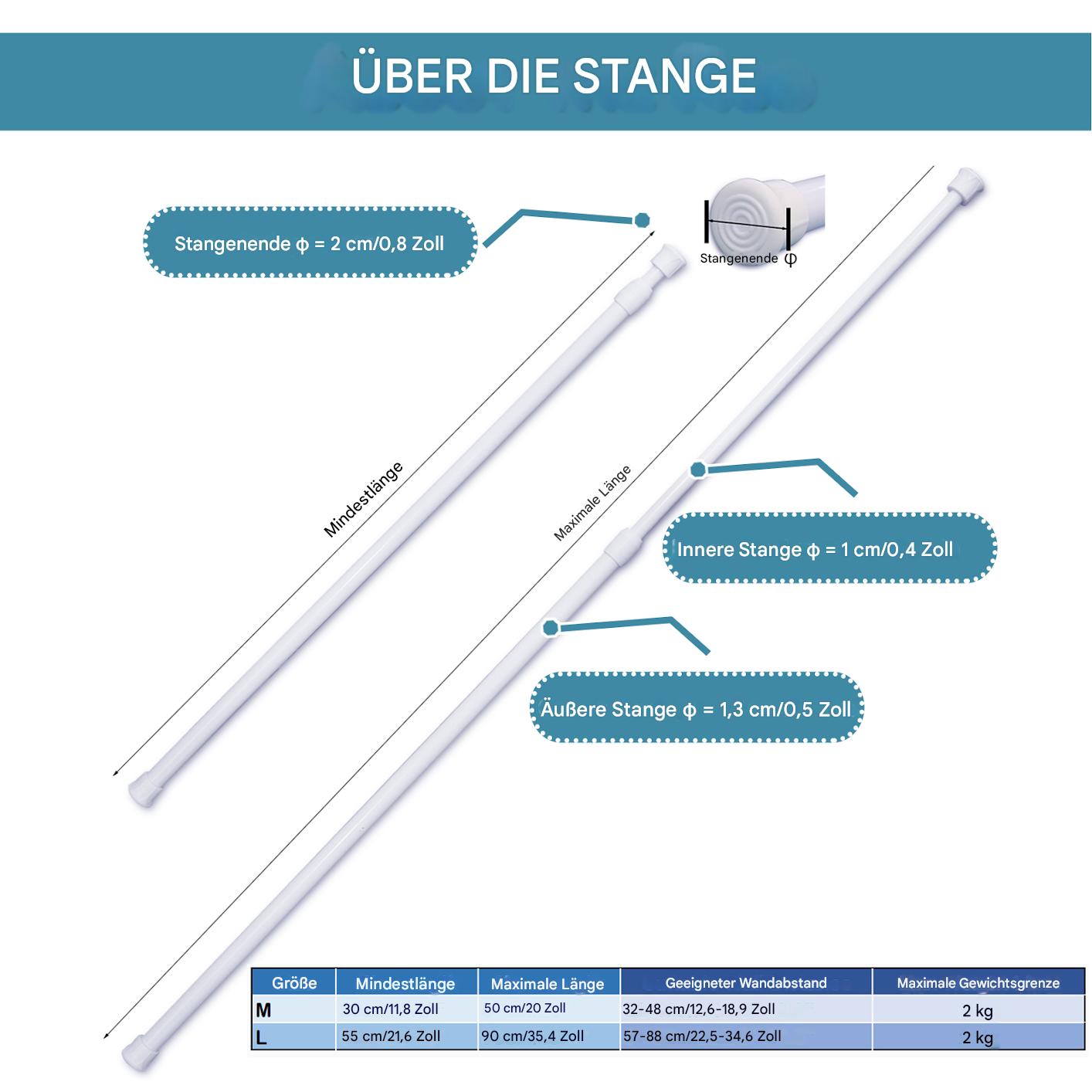 Blickdichte Türgardine mit Spannstangen – Halbtransparenter Sichtschutz
