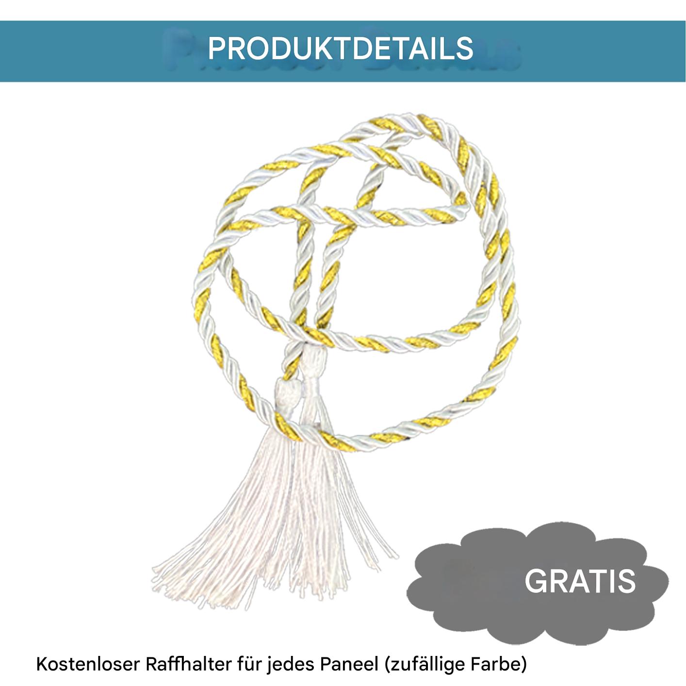 Blickdichte Türgardine mit Spannstangen – Halbtransparenter Sichtschutz