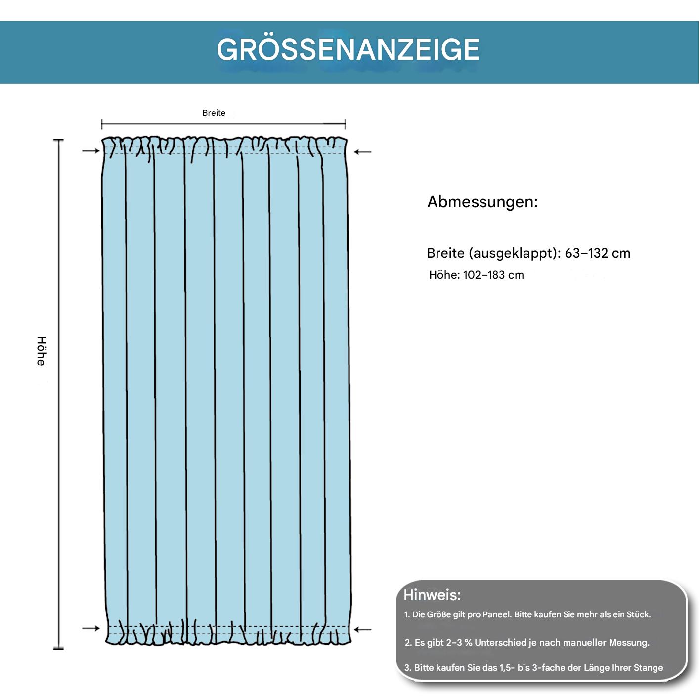 Blickdichte Türgardine mit Spannstangen – Halbtransparenter Sichtschutz