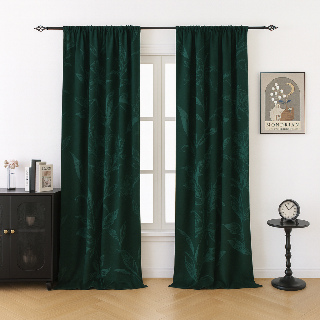 Botanischer Jacquard Verdunkelungsvorhang nach Maß · Botanica