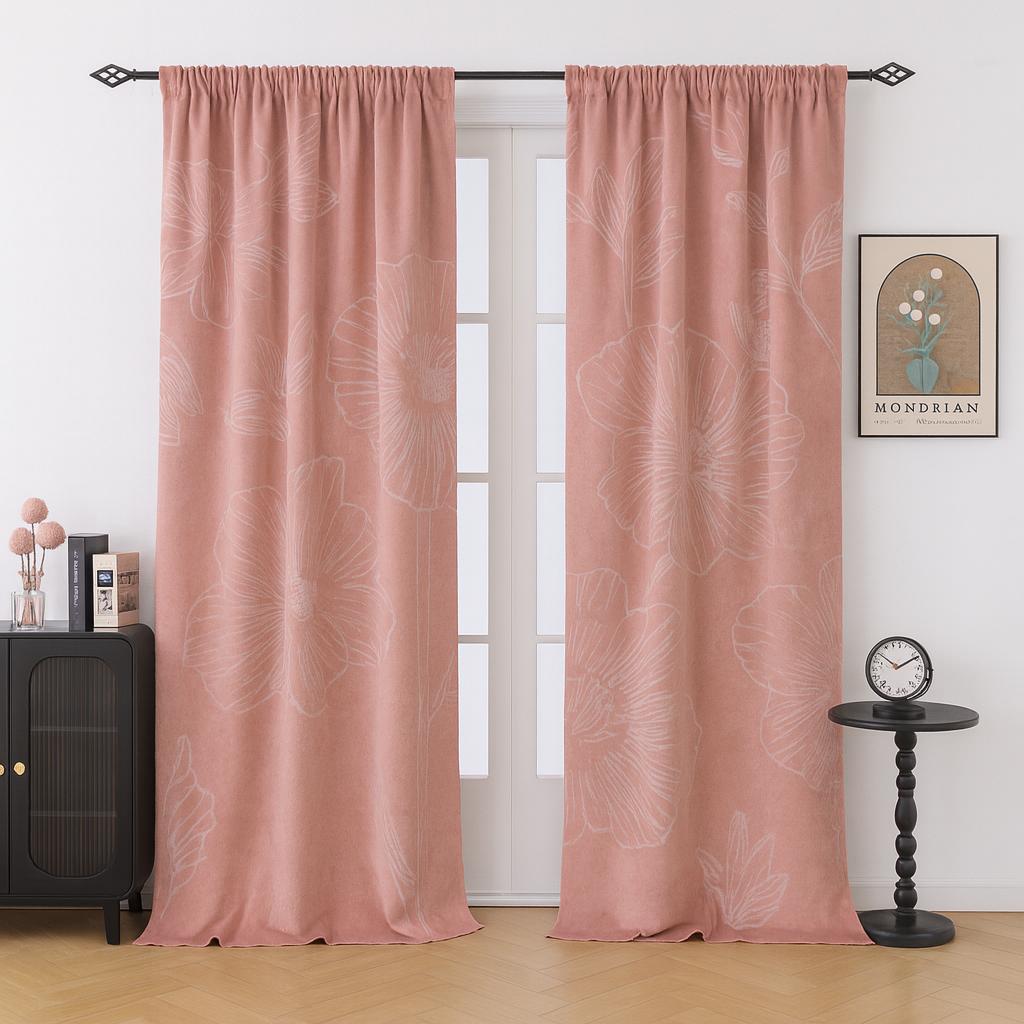 Custom-made floral curtains · Magnolia