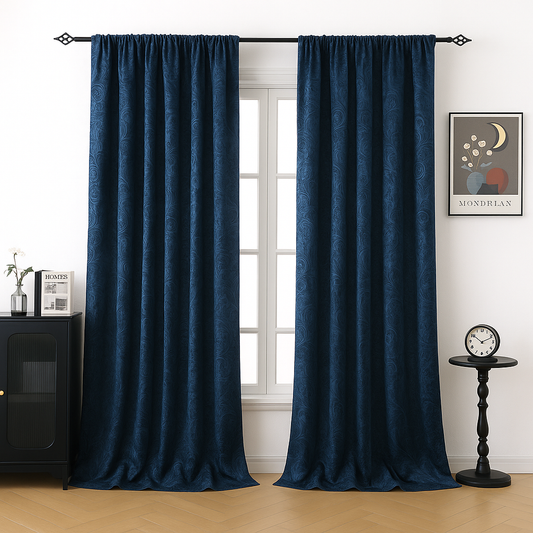 Damask velvet curtains with pattern · Damask