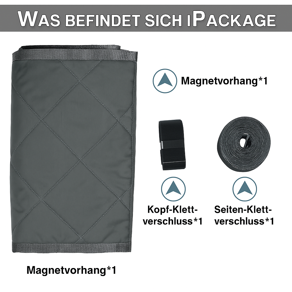 Gesteppter magnetischer Thermo Türvorhang mit Fenster · Wärmeschutz und Kälteschutz