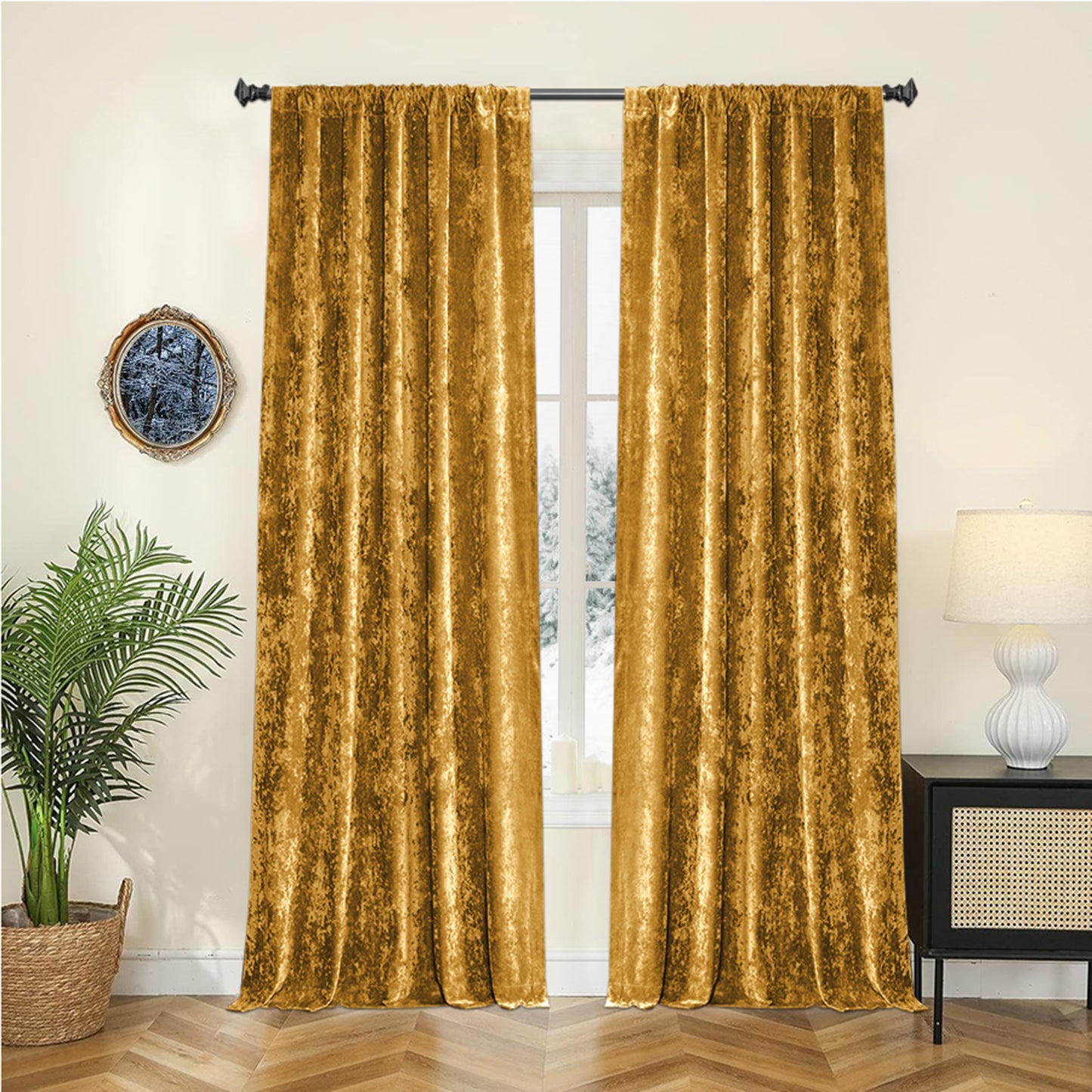 Velvet Curtain – Opaque, light and heat protection, 3 colors