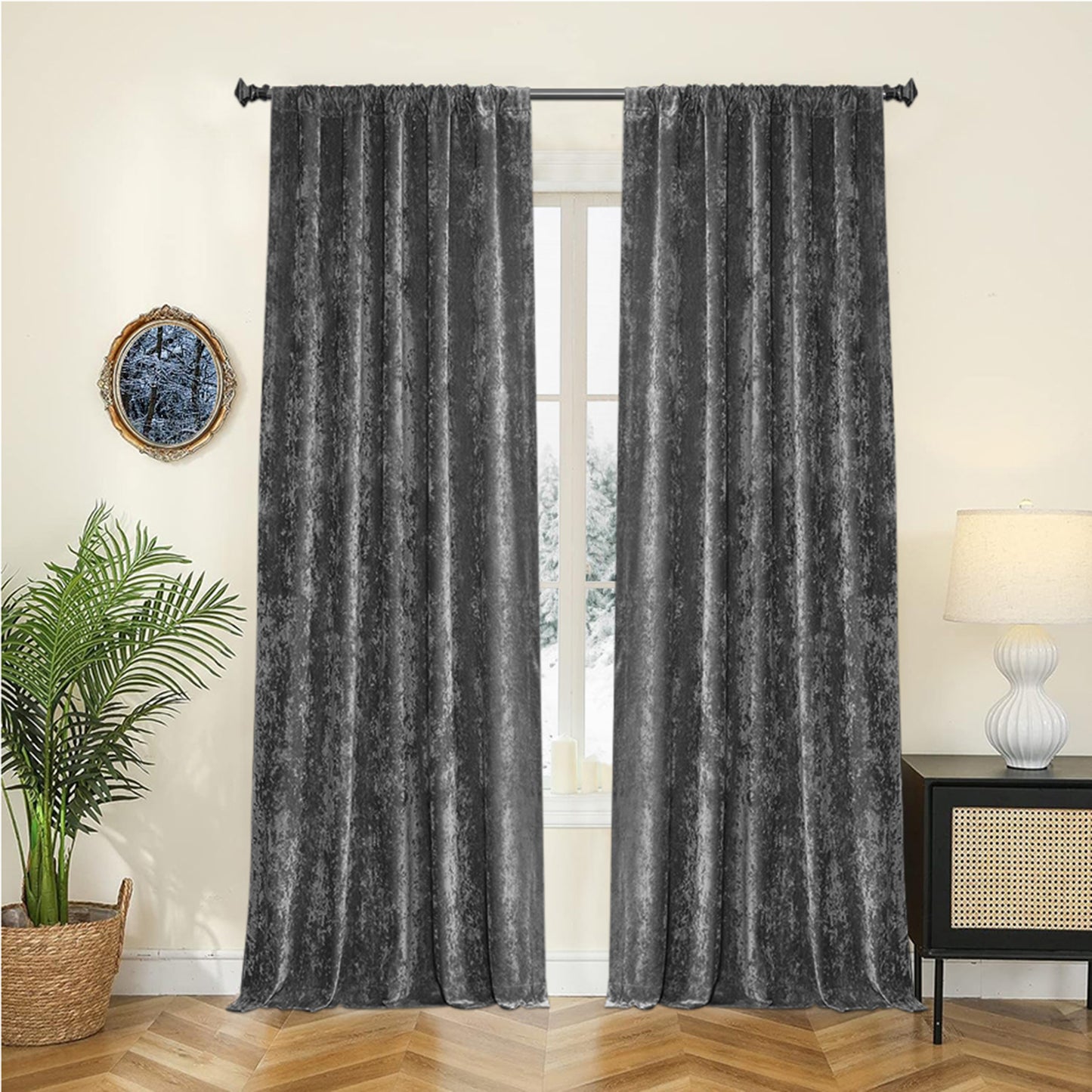 Velvet Curtain – Opaque, light and heat protection, 3 colors