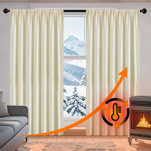 Heavy quilted blackout curtain · 100% blackout · Thermal protection