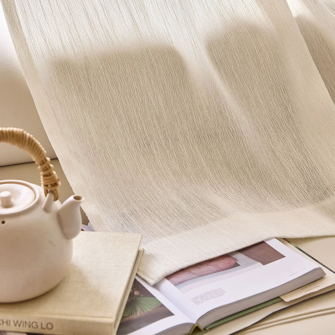 Voilage transparent sur mesure à tissage fin - Elvira