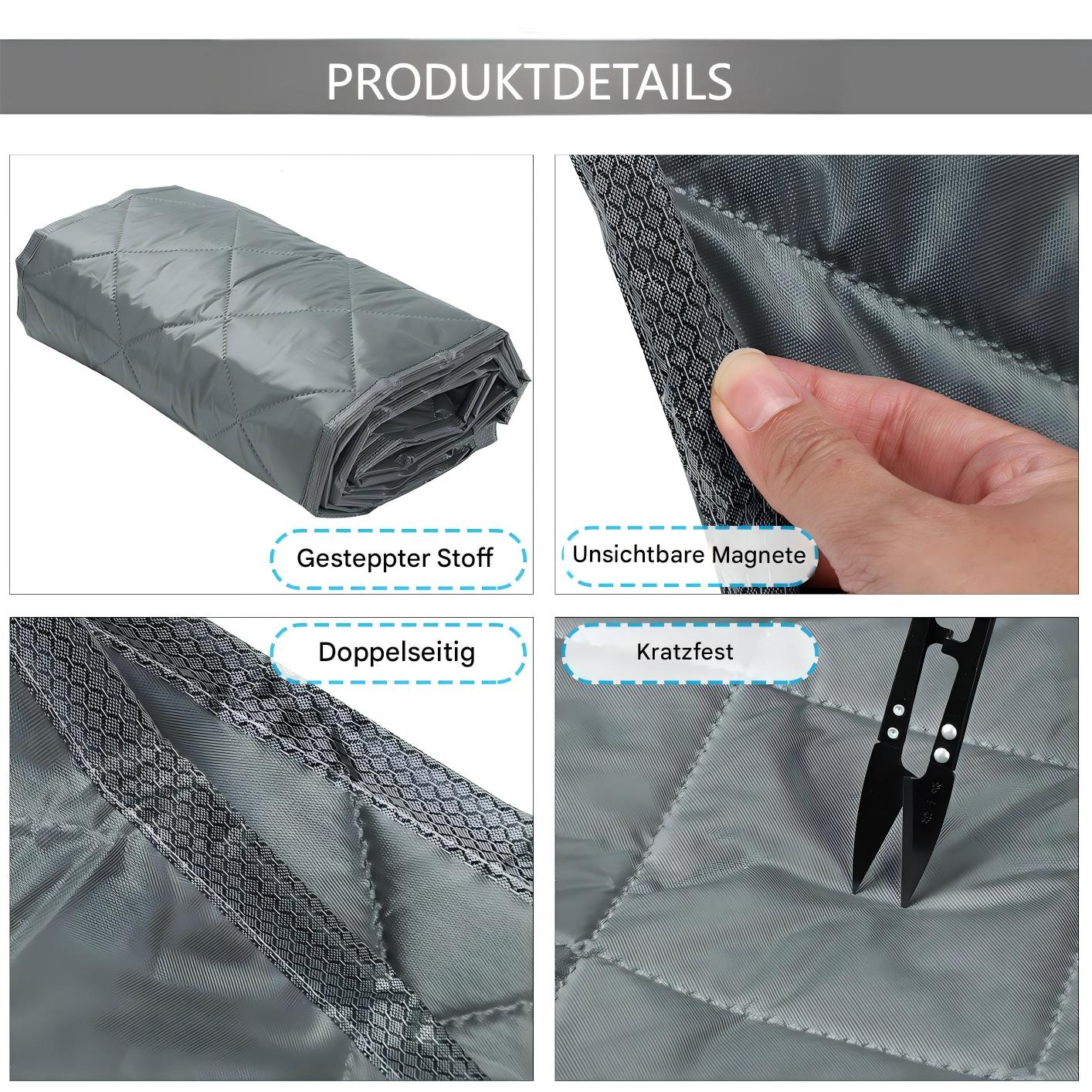 Magnetischer gesteppter Thermo Türvorhang · Wärmeschutz für Winter und Sommer