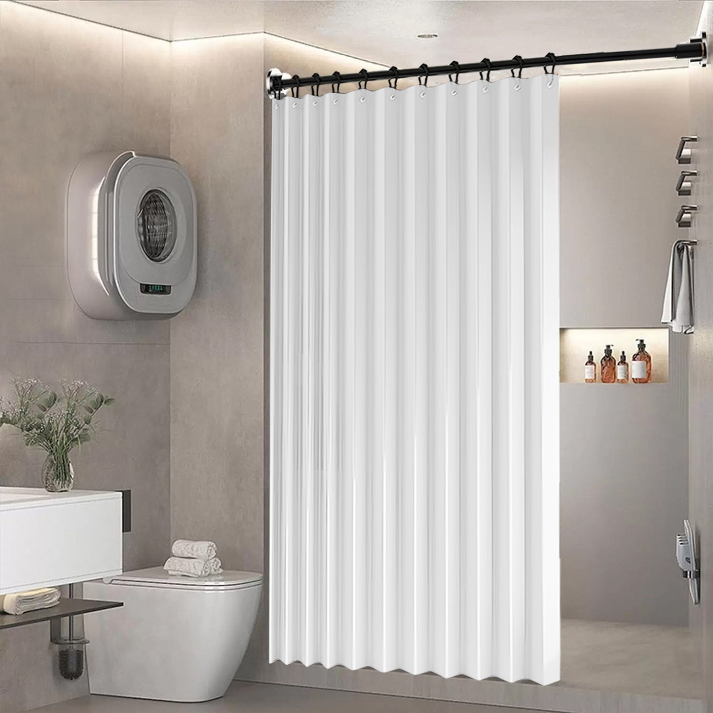 Waterproof outdoor curtain for terrace and garden with eyelets