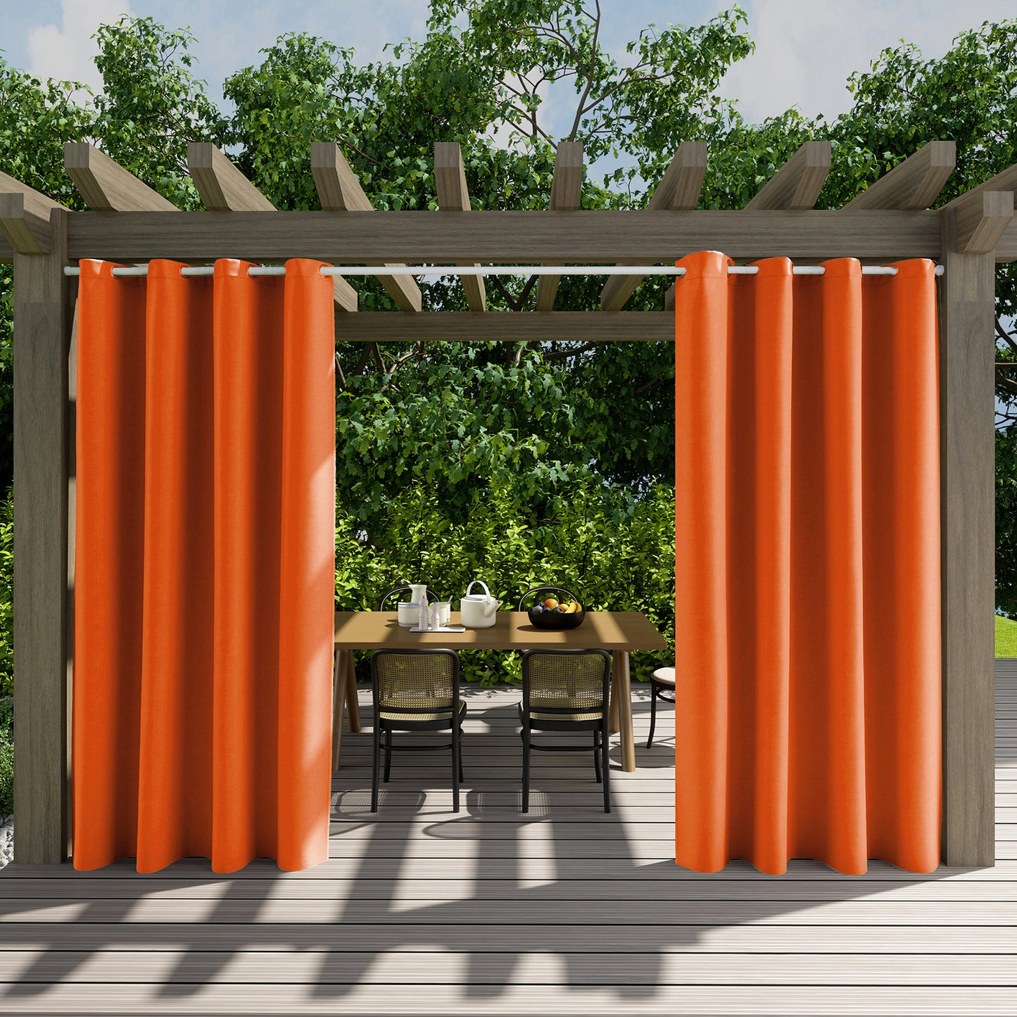 Wasserdichter Outdoor Vorhang mit Ösen Wärmeschutz und Verdunkelung 5 Farben