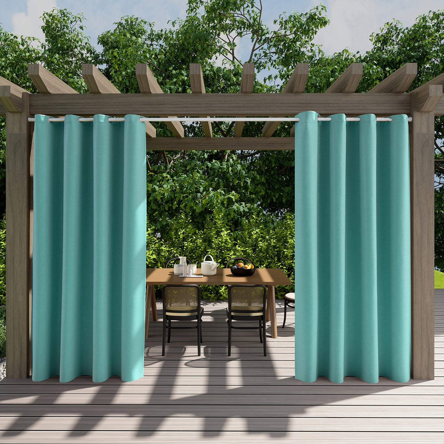 Wasserdichter Outdoor Vorhang mit Ösen Wärmeschutz und Verdunkelung 5 Farben