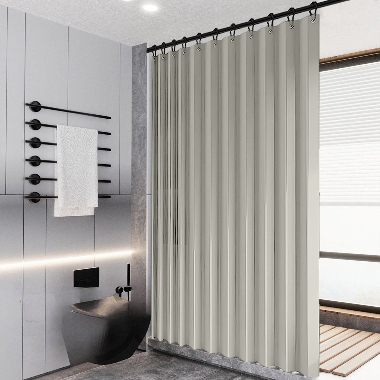 Waterproof outdoor curtain for terrace and garden with eyelets