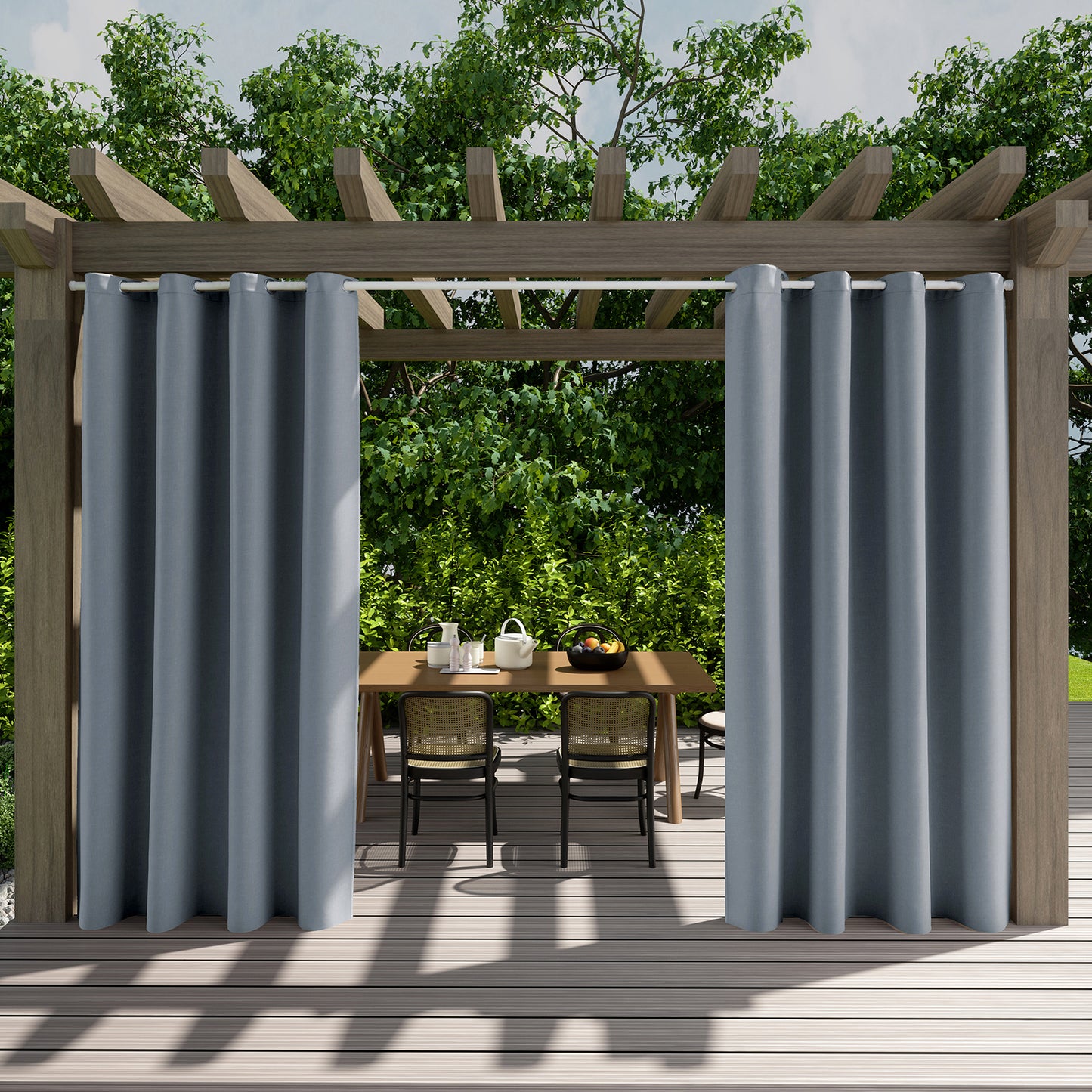 Wasserdichter Outdoor Vorhang mit Ösen Wärmeschutz und Verdunkelung 5 Farben