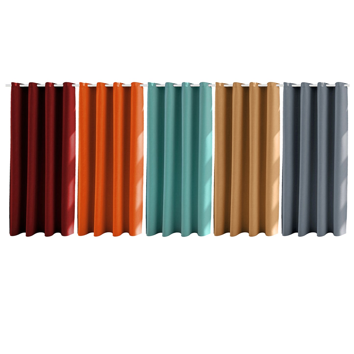 Wasserdichter Outdoor Vorhang mit Ösen Wärmeschutz und Verdunkelung 5 Farben