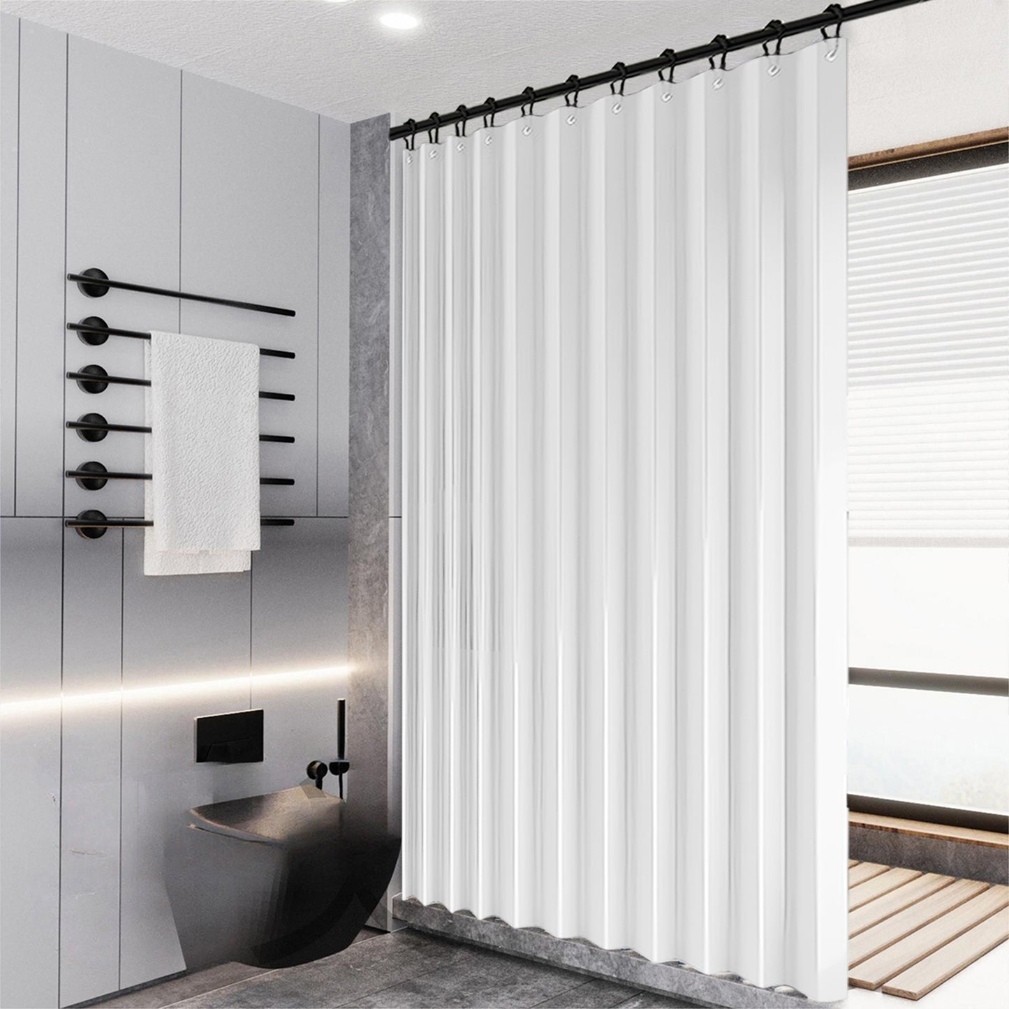 Waterproof outdoor curtain for terrace and garden with eyelets