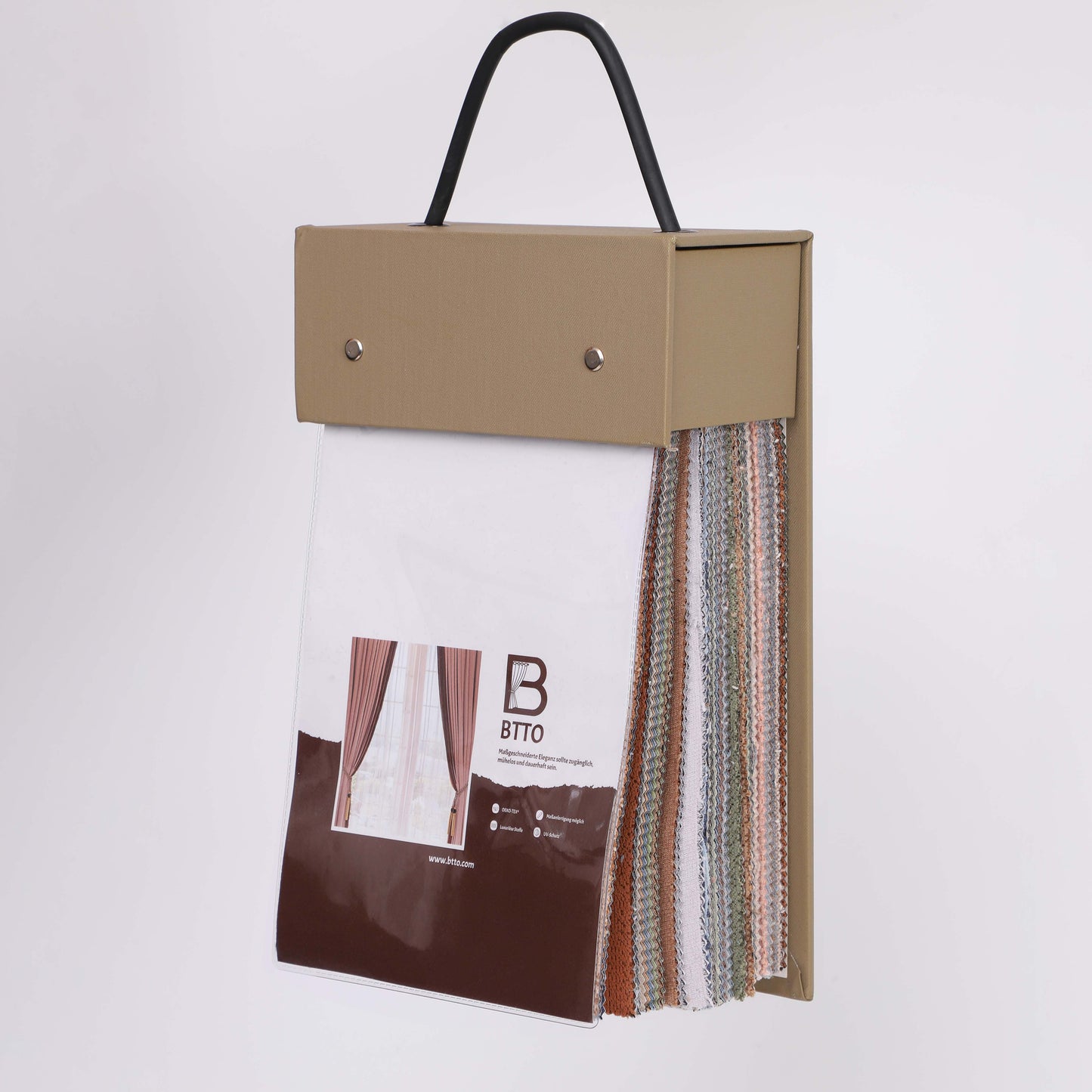 BTTO Stoffmusterbuch für Vorhänge mit verschiedenen Farben und Texturen