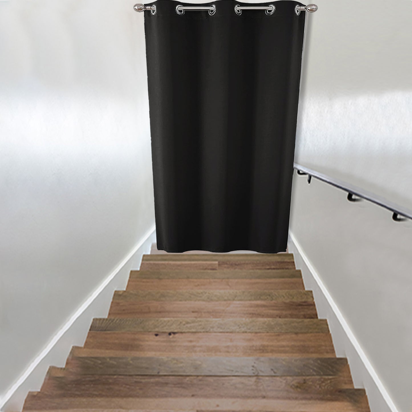 Verdunkelnde Türgardine – Thermo-Vorhang mit Ösen für Balkon, Küche oder Flur