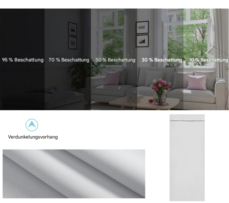 Verdunkelnde Türgardine mit Raffband – Thermo-Sichtschutz für Glastüren & Fenster