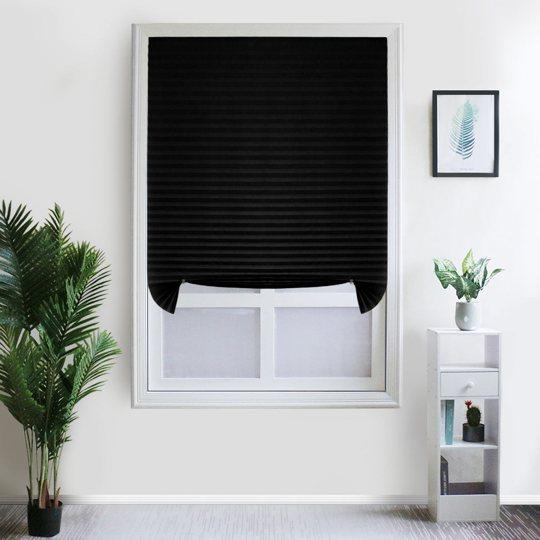 Stores de balcon auto-adhésifs, 1 panneau, noir, 60 x 150 cm/60 x 180 cm/90 x 150 cm/90 x 180 cm