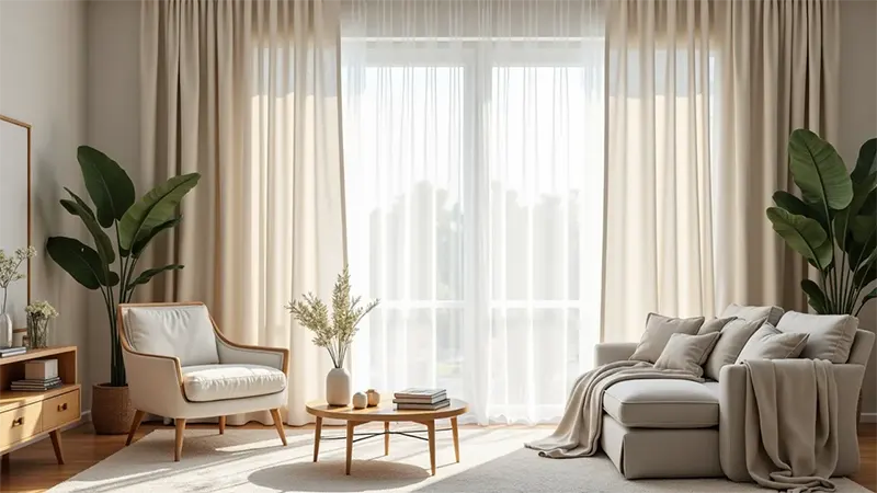 Light color living room home furnishings