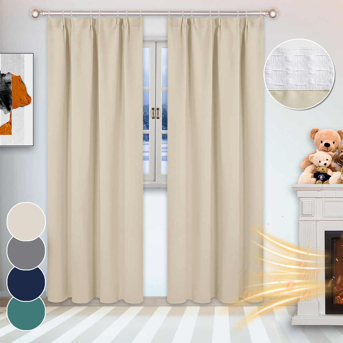 solid blackout curtain