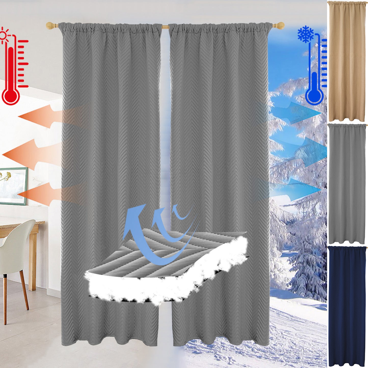 Heavy Duty Quilted Curtain
