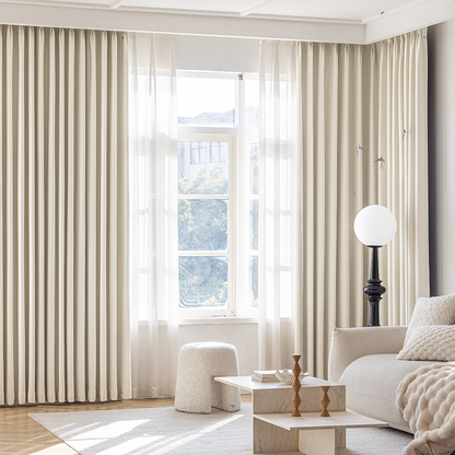 Custom-made textured blackout curtains · Lucca 