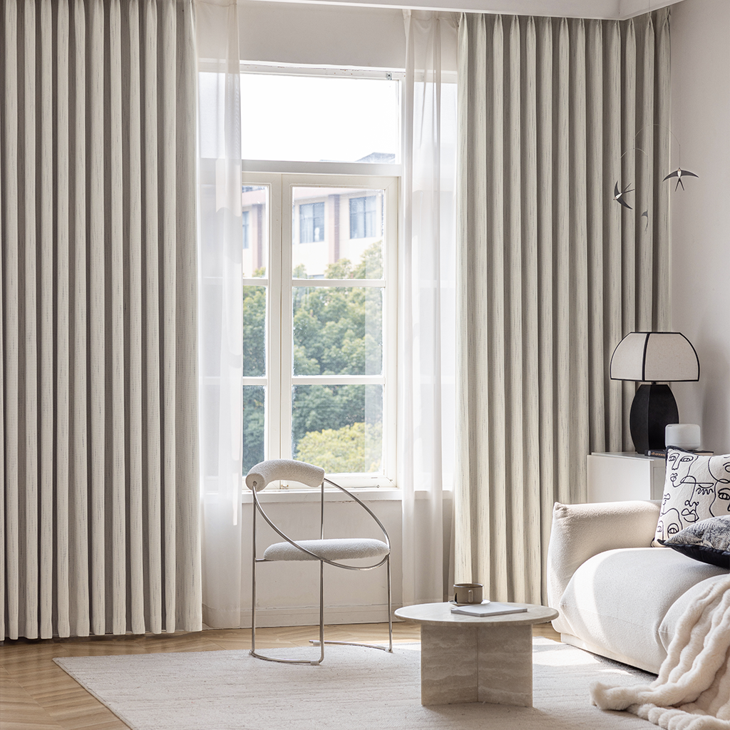 Custom-made structured blackout curtains · Asti 