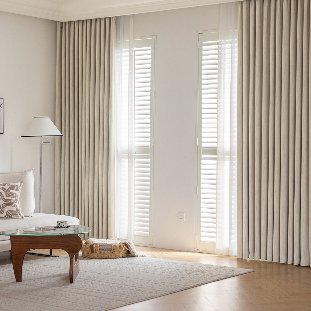Custom-made structured blackout curtains · Asti 