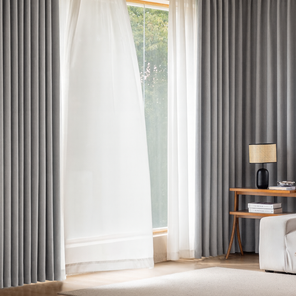 Custom-made structured blackout curtains · Asti 