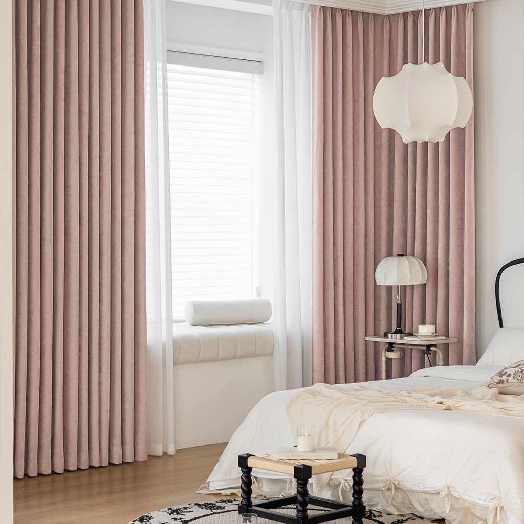 Custom-made textured blackout curtains · Lucca 