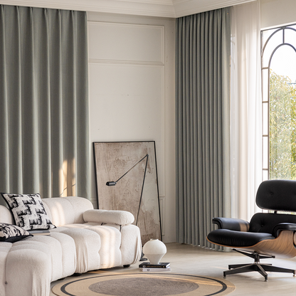 Custom-made structured blackout curtains · Asti 