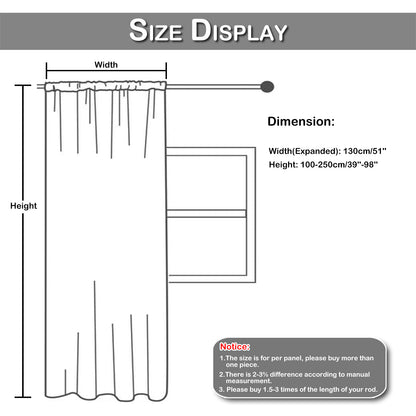 Screening Sheer Curtains, 1 Panel, White, 130x100cm/130x150cm/130x180cm/130x250cm
