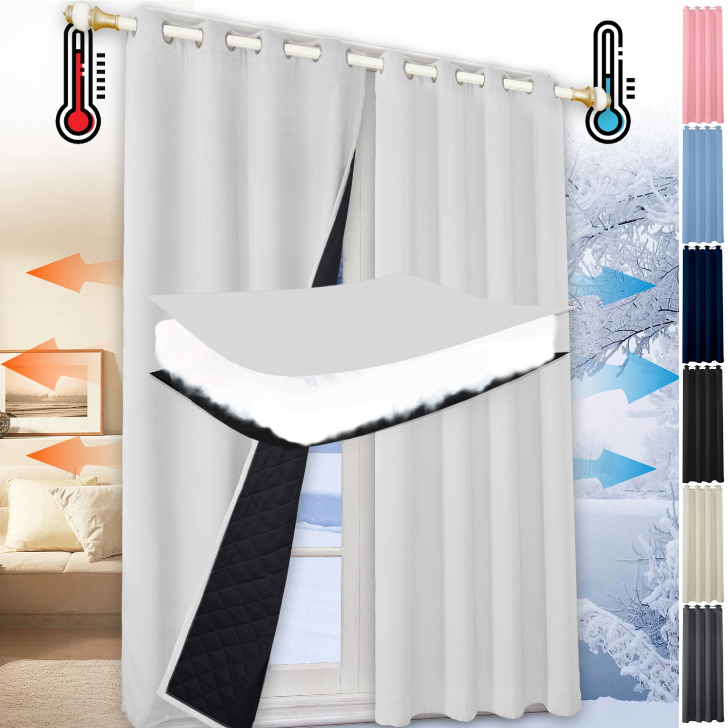 Heavy Duty Quilted Curtain