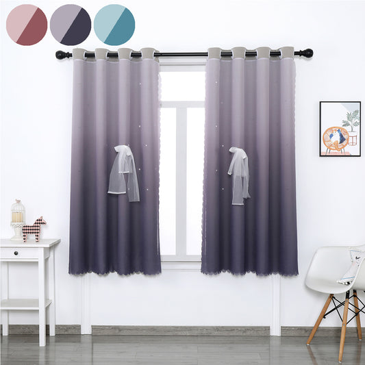 Bow Ombre Star Blackout Curtain